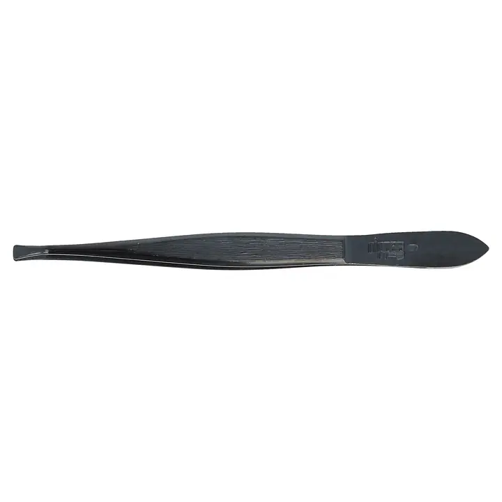 Bronzed Stainless Steel Tweezer, Bent - 9 cm - Master
