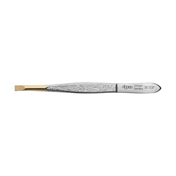 Stainless Steel Gold Pointed Tweezer - Color: Gold Plated Tip, Shape: Straight